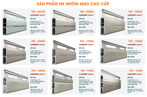 BẢNG GIÁ CỬA CUỐN ĐỨC 2021 - VIỆT MINH LONG 6 bảng giá cửa cuốn đức titadoor - việt minh long - 02