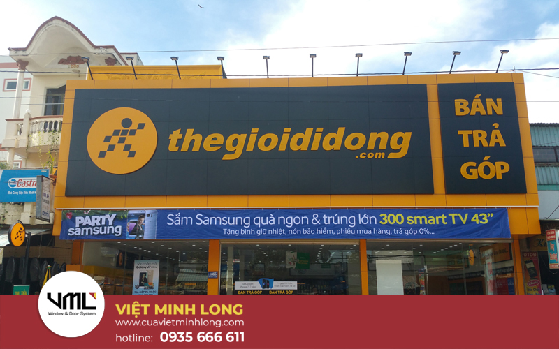 Dự án : Cửa cuốn - Cửa kính cường lực- Mặt kính hơn 20+ cửa hàng Thegioididong 5 cửa hàng thế giới di động