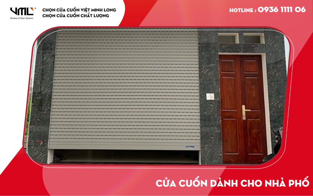 NHÀ PHỐ THÌ NÊN LẮP CỬA CUỐN NHƯ THẾ NÀO? 04 MẪU CỬA CUỐN DÀNH CHO NHÀ PHỐ 1 Cửa cuốn dành cho nhà phố