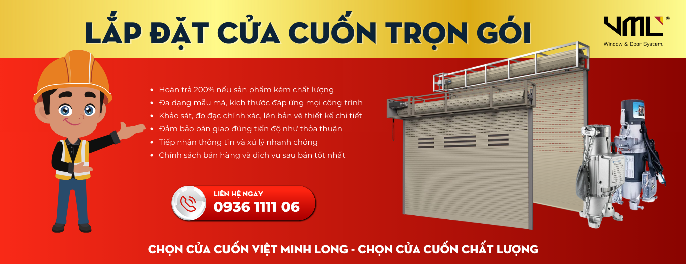 LẮP ĐẶT CỬA CUỐN TRỌN GÓI 1