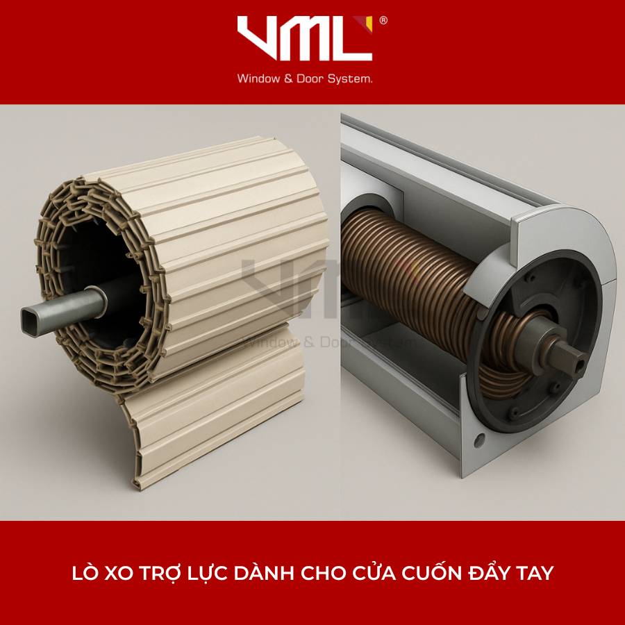LÒ XO TRỢ LỰC - CỬA CUỐN ĐẨY TAY
