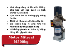 MOTOR CỬA CUỐN CÓ NHỮNG LOẠI NÀO? 04 DÒNG MOTOR ĐÁNG DÙNG NHẤT 4 Motor Mitecal M500kg