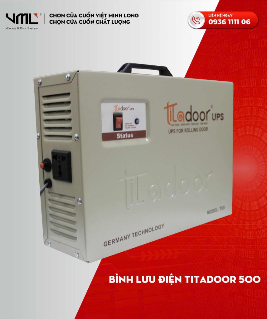 Bình Lưu Điện Cửa Cuốn Titadoor