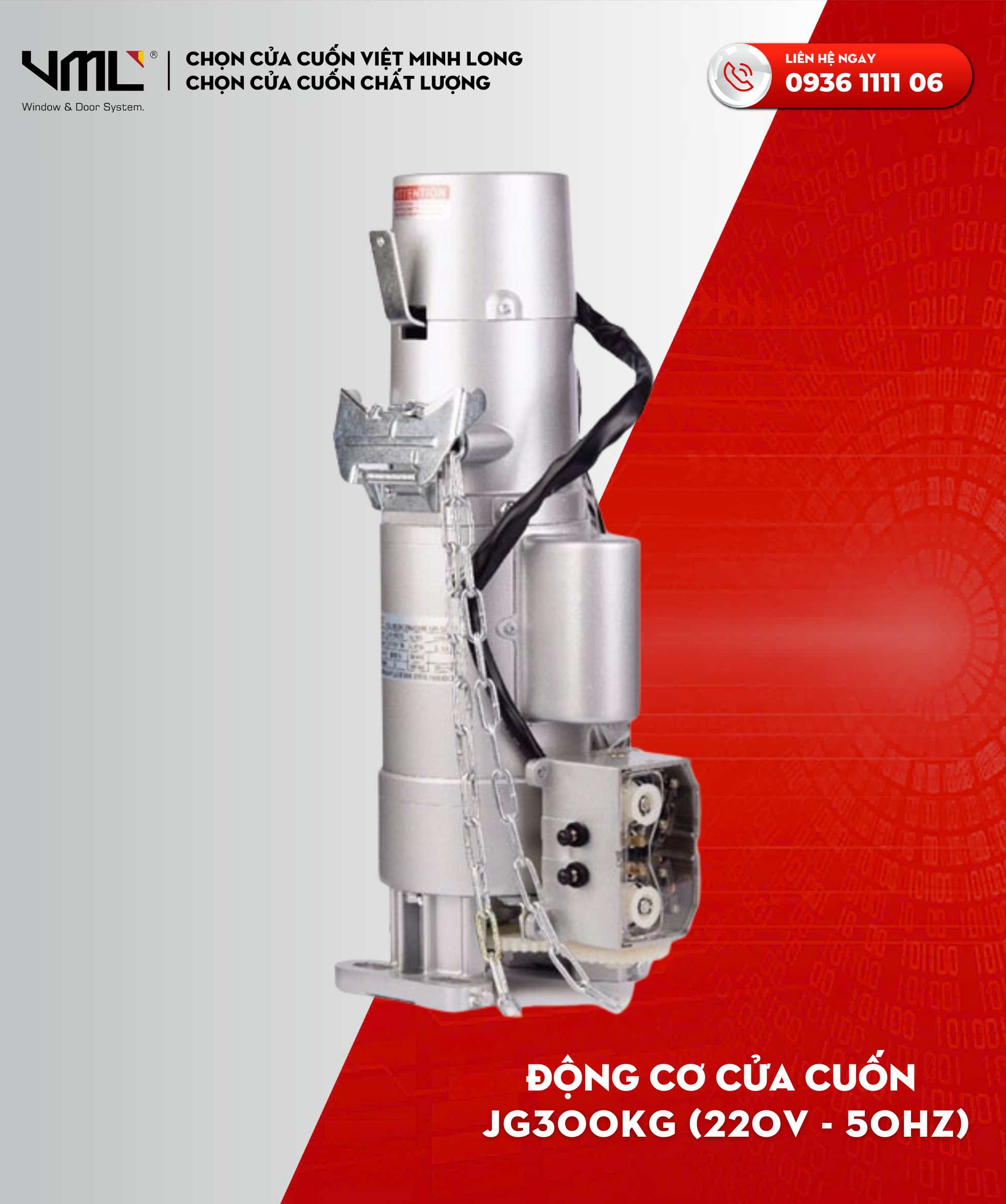 Motor cửa cuốn JG 300kg