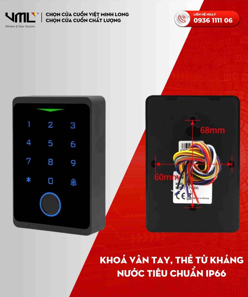 Khóa vân tay chống nước cửa cuốn