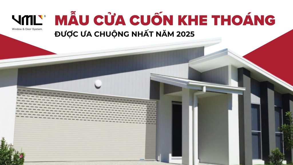 Mẫu cửa cuốn khe thoáng đẹp cho nhà phố